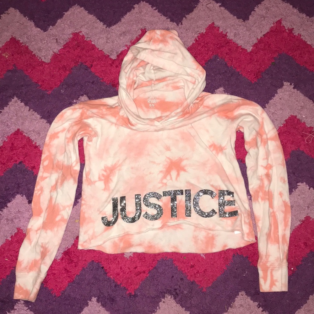 Pink cropped hoodie